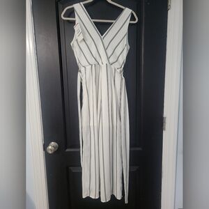 Sienna Sky Black and White Striped Jumpsuit